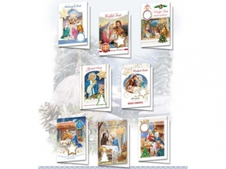 Kartki witeczne TOP B6 naklejany element BNGOP religijne