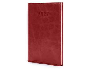Kalendarz 2027 Agenda A5 Tygodniowy Bordo