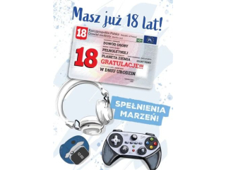 Kartki karnet GIFT M-178 Urodziny "18"