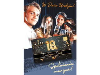 Kartki karnet GIFT M-152 Urodziny "18"