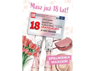 Kartki karnet GIFT M-176 Urodziny "18"