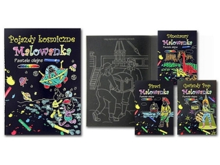 Kolorowanka PENWORD A4 Black art - do pasteli, czarne strony