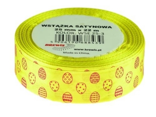 Wstka satynowa 25mm Wielkanoc WSE25-3