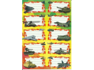 Naklejki na zeszyt D militaria 2025 a25