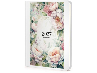 Kalendarz 2027 Photo Mat A6 Tygodniowy Bia�y kwiaty #1892