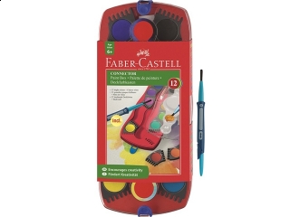 Farby szkolne 12 kolorów FABER-CASTELL Connector w kasecie