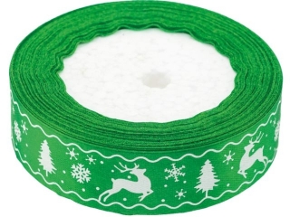 Wstążka Boże Narodzenie BREWIS satynowa Boże Narodzenie 25mm x 22m kolor 16