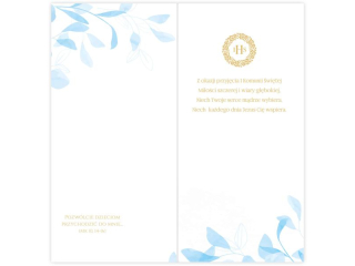 Kartka na Pierwsz� Komuni� r�cznie wykonana DL R KZK karnet dla ch�opca 11