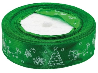 Wstążka Boże Narodzenie BREWIS satynowa 25mm x 22m kolor 9