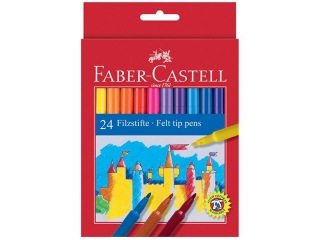 Flamastry 24 kolorów FABER-CASTELL Zamek opakowanie kartonow