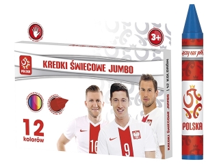 Kredki świecowe ASTRA 12 kolorów - PZPN