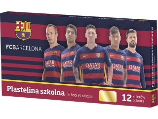 Plastelina szkolna 12 kolorw ASTRA FC Barcelona