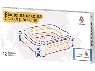 Plastelina szkolna 12 kolorów ASTRA Real Madryt