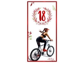 Kartki karnet DL Urodziny 18 nr.003