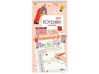 Kalendarz 2027 �cienny Planer Rodzinny R�owy #3339