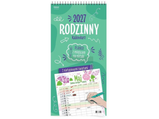 Kalendarz 2027 �cienny Planer Rodzinny Zielony #3445