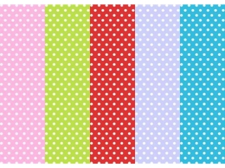 Papier ozdobny w rolkach POL-MAK 70x200 zestaw 8 groszki