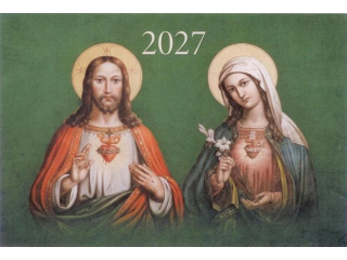 Kalendarz tr�jdzielny Serce Jezusa, Serce Maryi 2027