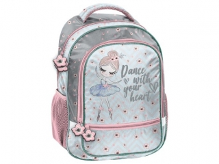 Plecak 43cm (17") PASO dwukomorowy szkolny Ballerina