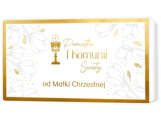 Pudeko papierowe MINI nr.11 I Komunia wita, Pamitka od Matki Chrzestnej | Kartki z Kotkiem