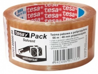 Taśma pakowa TESAPACK standard solvent 66m x 48mm transparen