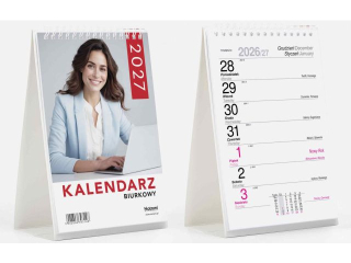 Kalendarz 2027 Biurkowy Poziomy Tygodniowy A5