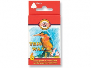 Kredki woskowe KOH-I-NOOR Trio wax JUMBO  6 kolorw HURT