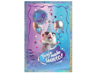 Kartka urodzinowa KZK B6 Zwierzaki nr.44 "Twoje ma�e �wi�to"