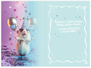 Kartka urodzinowa KZK B6 Zwierzaki nr.44 "Twoje ma�e �wi�to"