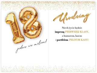 Kartka na 18 urodziny KZK nr19 „Ruszaj podbi� �wiat!”