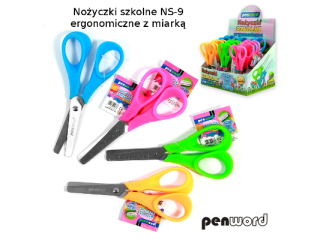 NOYCZKI SZKOLNE NS-9 ERGONOMICZNE Z MIARK [opakowanie=72sz