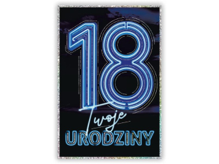 Kartka na 18 urodziny KZK nr17 "Twoje urodziny"