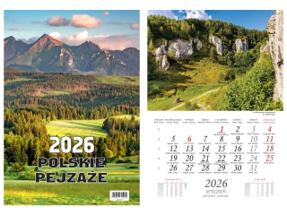 Kalendarz wieloplanszowy BESKIDY  W02 13 zdjciowy Polskie pejzae 2026