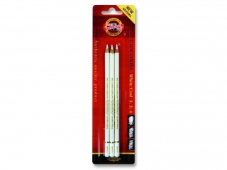 Wgiel w drewnie biay KOH-I-NOOR 3szt, na blistrze  (2, 3, 