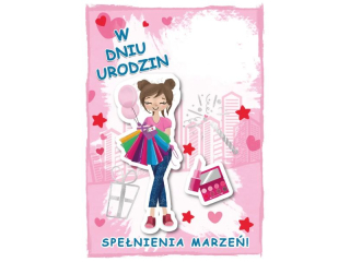 Kartka dla dzieci ARMIN STYLE GM-1118 Urodzinowa z Wymiennymi Cyframi 3D