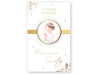 Kartka na Pierwsz� Komuni� ARMIN STYLE LUX-204 dla Dziewczynki