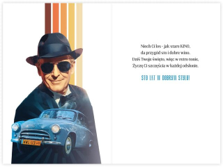 Kartka urodzinowa KZK B6 M�ska w stylu retro nr29 "Niech nam �yje Prezes"