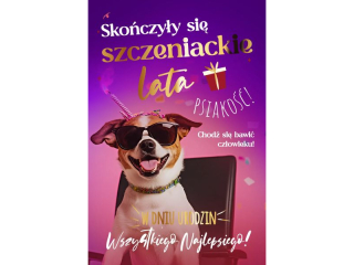 Kartka urodzinowa ARMIN STYLE AS-38 Zocona "Szczeniackie lata"