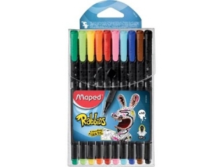 Cienkopis MAPED Rabbids etui 10 kolorów