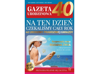 Kartka urodzinowa ARMIN STYLE AS-45 Zocona "40-tka gazeta urodzinowa" dla kobiety