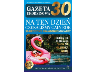 Kartka urodzinowa ARMIN STYLE AS-44 Zocona "30-tka gazeta urodzinowa" dla faceta