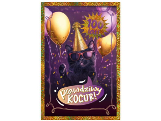 Kartka urodzinowa KZK B6 Zwierzaki nr.40 "Prawdziwy kocur"