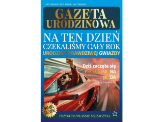 Kartka urodzinowa ARMIN STYLE AS-54 Zocona "Gazeta urodzinowa"