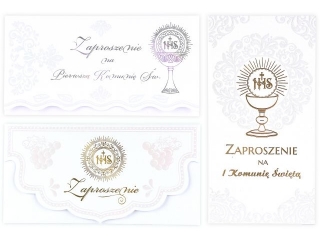 Zaproszenia DL LUX Komunia