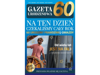 Kartka urodzinowa ARMIN STYLE AS-50 Zocona "60-tka gazeta urodzinowa" dla faceta