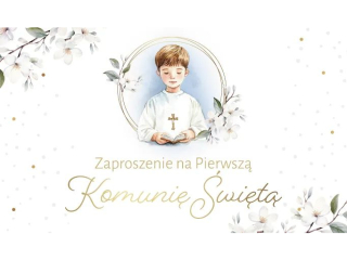 Zaproszenia na Komuni� �wi�t� ARMIN STYLE ZP-88 Ch�opiec 10szt.