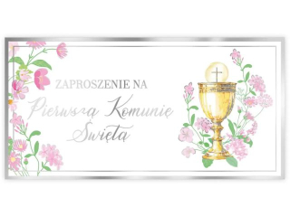 Zaproszenia na Komuni� �w. KZK KO-52 dla dziewczynki
