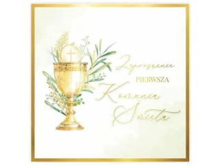 Zaproszenia na Komuni� �w. KZK Kw LUX nr.19 Kielich