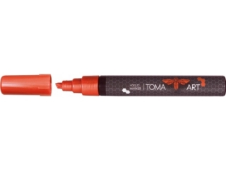 Marker akrylowy TOMA 2,5mm ¶ciêty - czerwony metallic