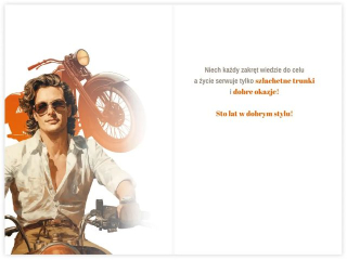 Kartka urodzinowa KZK B6 M�ska w stylu retro, cyfry nr29 "30 - trzy dekady mocy"